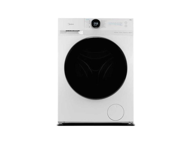 Midea mf200w90wb-14a wasmachine voorlader 9 kg 1300 rpm wit duits display - afbeelding 1 van  7