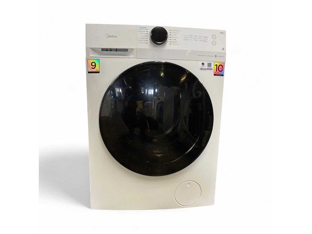 Midea mf200w90wb-14a wasmachine voorlader 9 kg 1300 rpm wit duits display - afbeelding 2 van  7