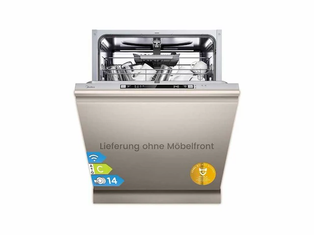Midea sv 5.14k14c vaatwasser volledig integreerbaar 60 cm 14 couverts 44 db energielabel c - afbeelding 1 van  10