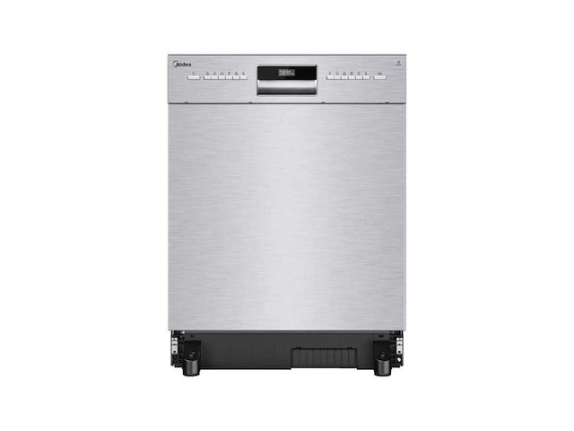 Midea vaatwasseronderbouw mdweu1435xss-w, 14 couverts, vaatwasser 60 cm deels geïntegreerd met wifi - afbeelding 1 van  8