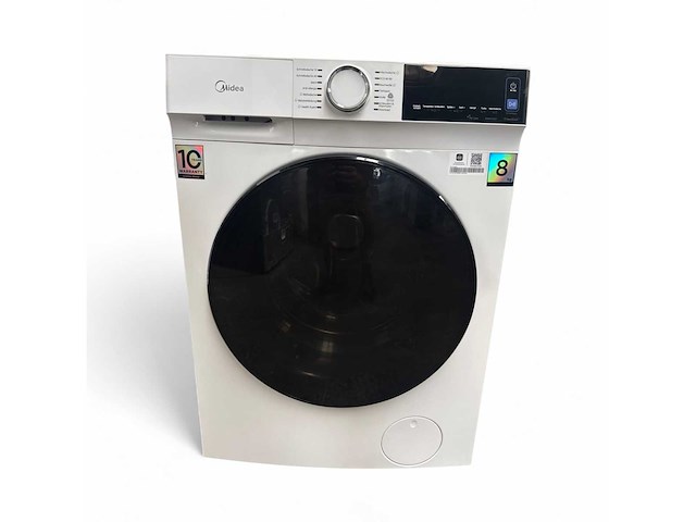 Midea wasmachine 8 kg eek a-30% bldc inverter motor wit mfv5ew80wba30 duits display - afbeelding 2 van  7