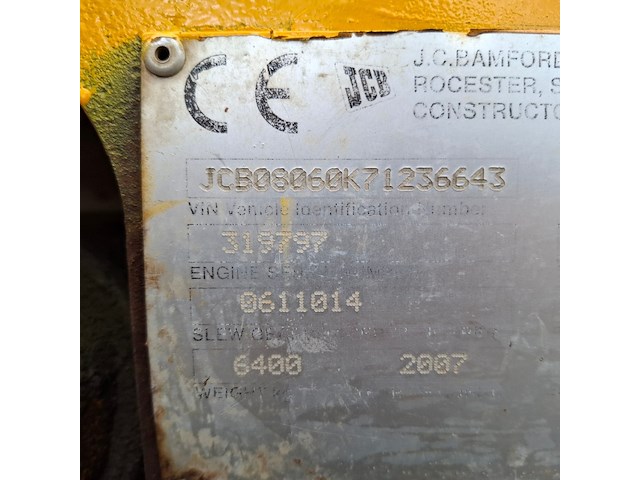 Midi rupskraan jcb, 8060, bouwjaar 2007 - afbeelding 17 van  46