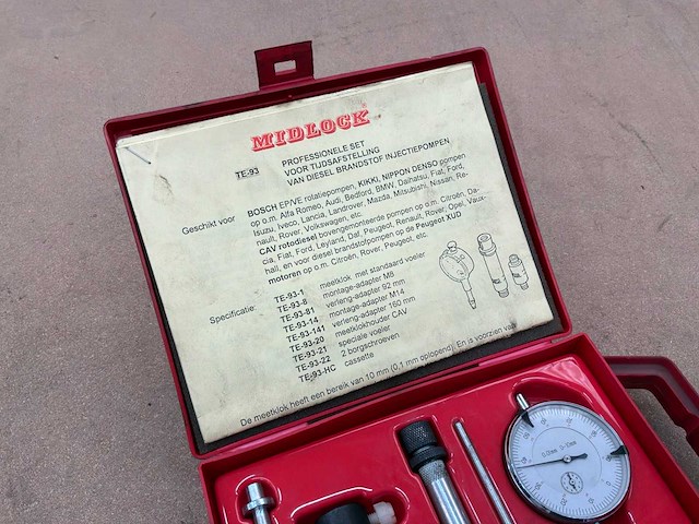 Midlock diesel injectie meetklok set - afbeelding 2 van  3