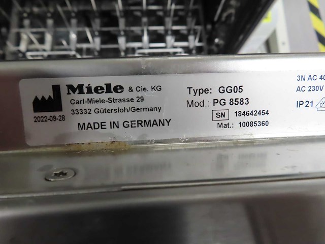 Miele - 2022 - pg 8583 - laboratoriumvaatwasser - afbeelding 2 van  8