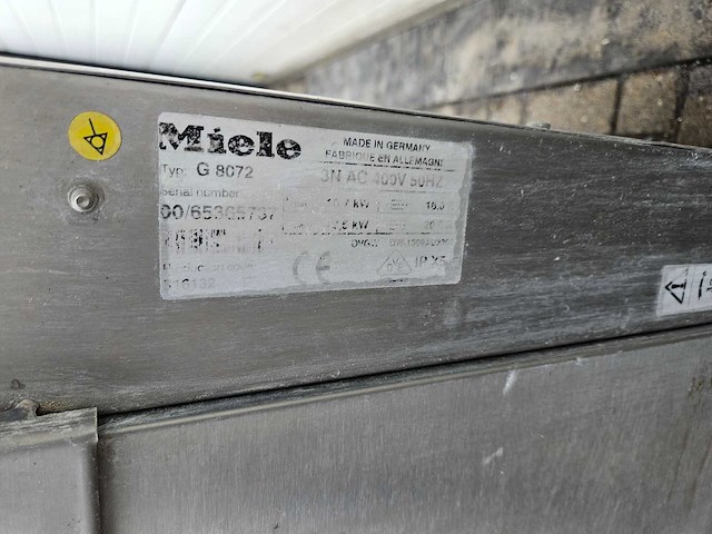 Miele - g8072 - korvenvaatwasmachine - afbeelding 5 van  5