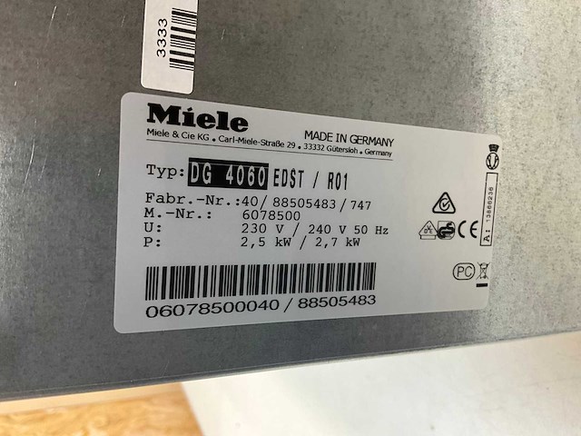 Miele dg4060 steamer - afbeelding 11 van  11