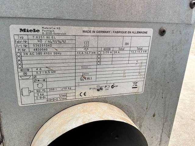 Miele professional t 6251 wasdroger - afbeelding 6 van  6