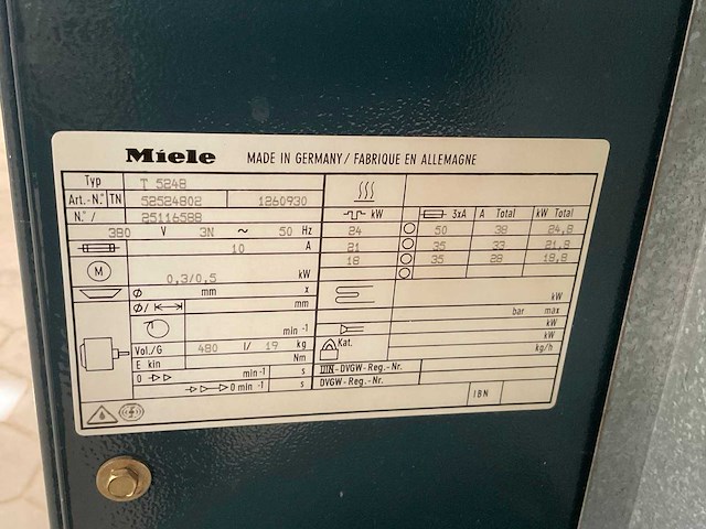 Miele t 5248 wasdroger - afbeelding 7 van  8
