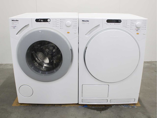 Miele v 1814 softcare system wasmachine & miele t 7744 c softcare system wasdroger - afbeelding 1 van  8