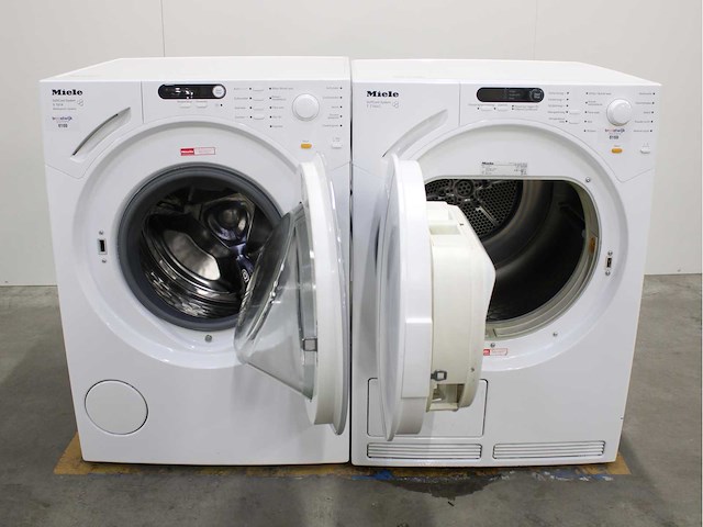 Miele v 1814 softcare system wasmachine & miele t 7744 c softcare system wasdroger - afbeelding 2 van  8
