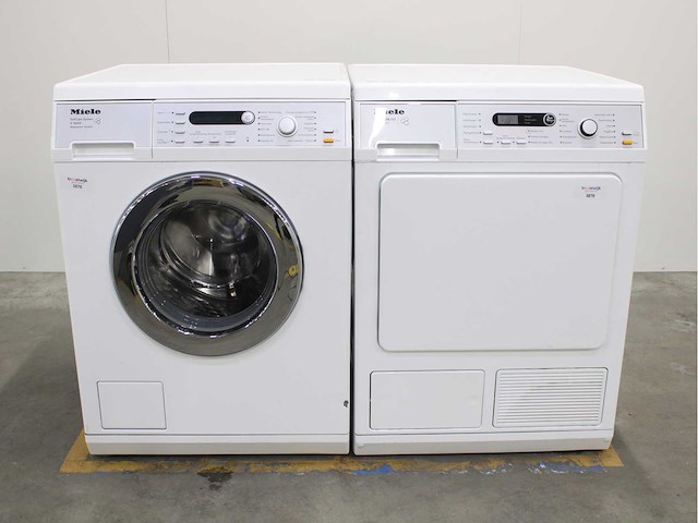 Miele v 5849 softcare system wasmachine & miele t 8873 wp edition 111 wasdroger - afbeelding 1 van  8