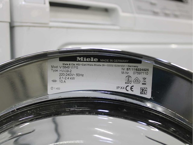Miele v 5849 softcare system wasmachine & miele t 8873 wp edition 111 wasdroger - afbeelding 5 van  8
