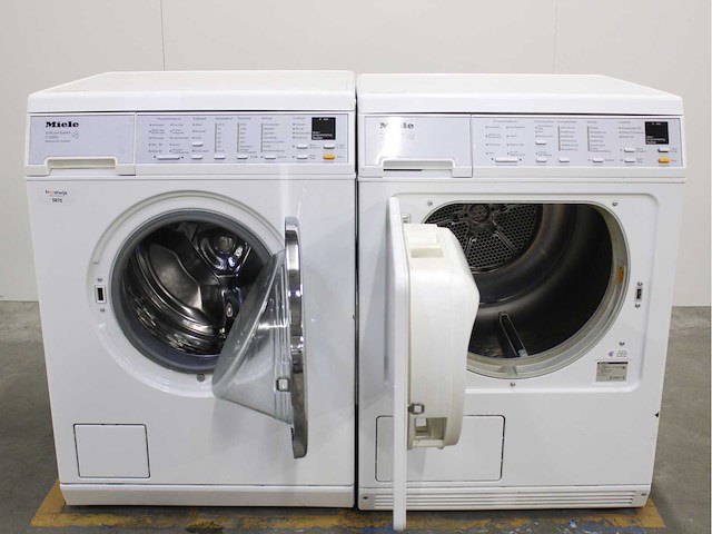 Miele v 5860 softcare system wasmachine & miele t 8463 c softcare system wasdroger - afbeelding 2 van  8