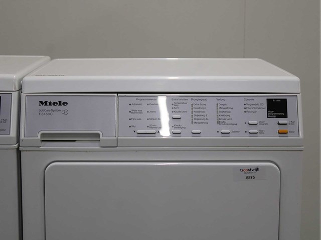 Miele v 5860 softcare system wasmachine & miele t 8463 c softcare system wasdroger - afbeelding 6 van  8