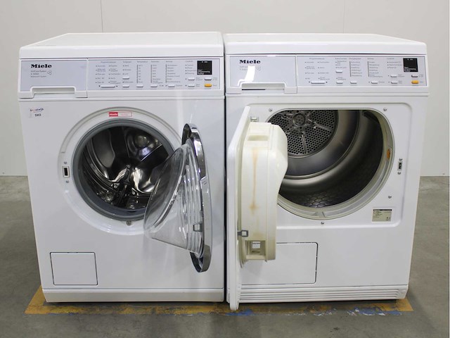 Miele v 5860 softcare system wasmachine & miele t 8463 c softcare system wasdroger - afbeelding 2 van  7