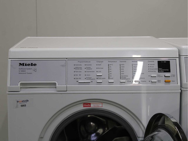 Miele v 5860 softcare system wasmachine & miele t 8463 c softcare system wasdroger - afbeelding 3 van  7