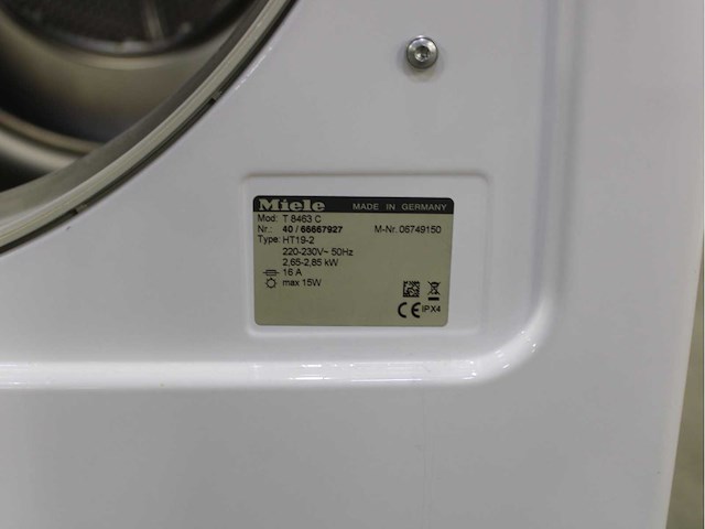 Miele v 5860 softcare system wasmachine & miele t 8463 c softcare system wasdroger - afbeelding 7 van  7