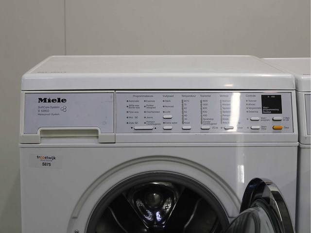 Miele v 5860 softcare system wasmachine & miele t 8463 c softcare system wasdroger - afbeelding 3 van  8