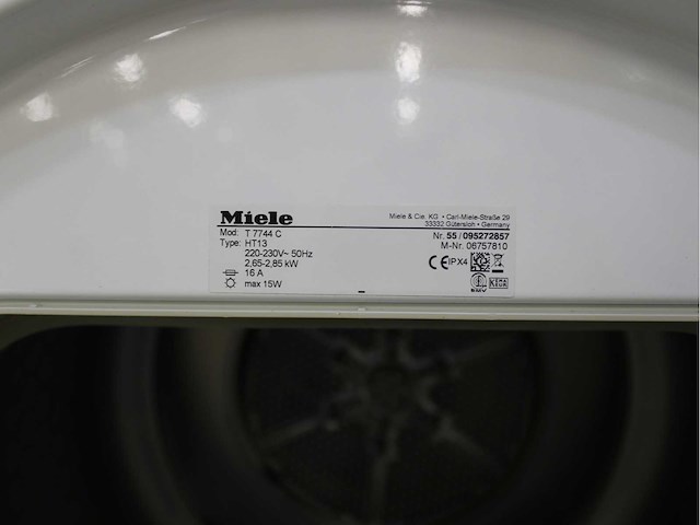 Miele w 1724 softcare system wasmachine & miele t 7744 c softcare system wasdroger - afbeelding 8 van  8