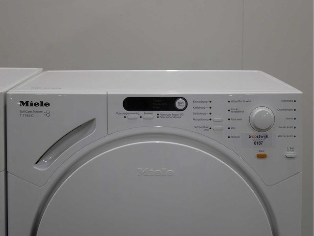 Miele w 1811 softcare system wasmachine & miele t 7748 c softcare system wasdroger - afbeelding 6 van  8