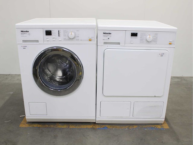 Miele w 3164 edition 111 wasmachine & miele t 8164 wp softcare system ecocomfort wasdroger - afbeelding 1 van  8