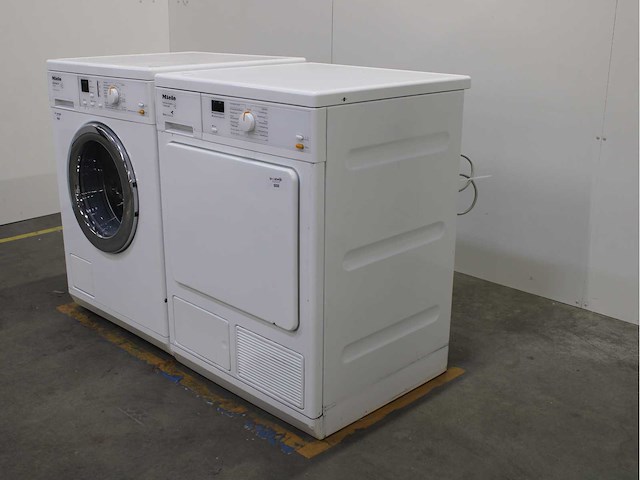 Miele w 3164 edition 111 wasmachine & miele t 8164 wp softcare system ecocomfort wasdroger - afbeelding 7 van  8