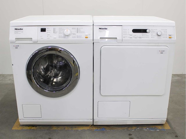Miele w 3203 softcare system wasmachine & miele t 8841 c softcare system wasdroger - afbeelding 1 van  8