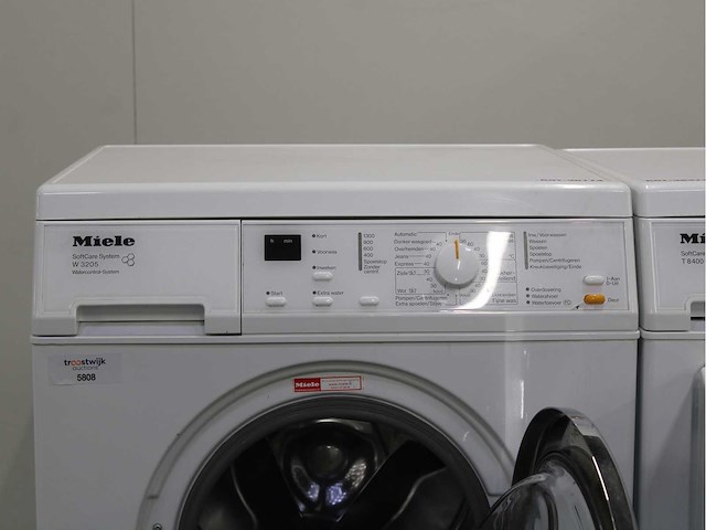 Miele w 3205 softcare system wasmachine & miele t 8400 c softcare system wasdroger - afbeelding 3 van  8