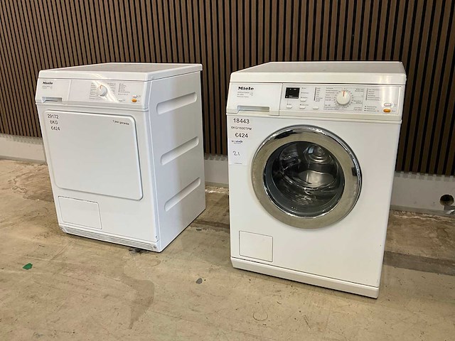 Miele w 3365/ t 8403c 6kg wasmachine en droger - afbeelding 1 van  6