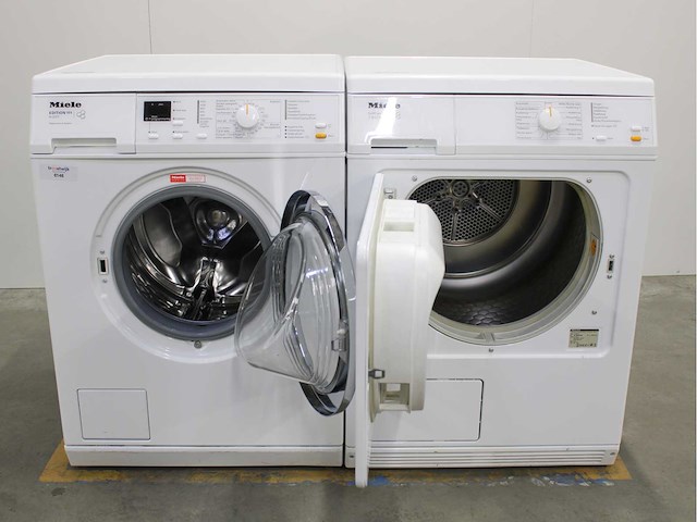 Miele w 3371 edition 111 wasmachine & miele t 8403 c softcare system wasdroger - afbeelding 2 van  8