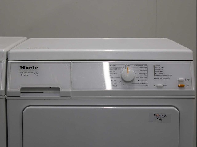 Miele w 3371 edition 111 wasmachine & miele t 8403 c softcare system wasdroger - afbeelding 6 van  8