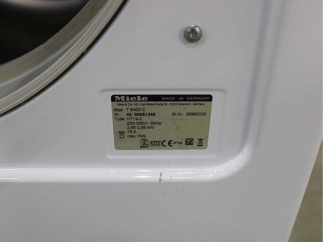 Miele w 3371 edition 111 wasmachine & miele t 8403 c softcare system wasdroger - afbeelding 8 van  8