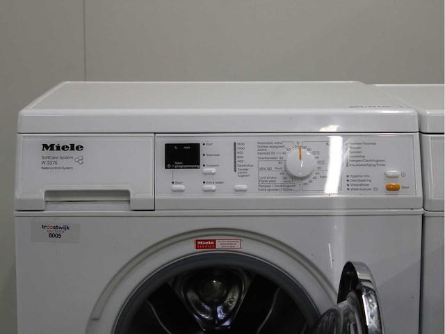 Miele w 3375 softcare system wasmachine & miele t 8403 c softcare system wasdroger - afbeelding 3 van  8