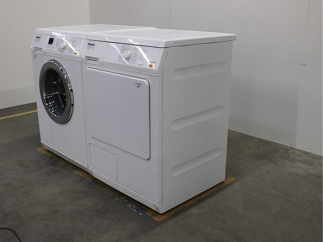 Miele w 3375 softcare system wasmachine & miele t 8403 c softcare system wasdroger - afbeelding 7 van  8