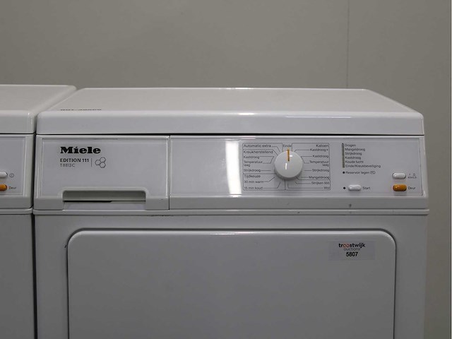 Miele w 3375 softcare system wasmachine & miele t 8813 c edition 111 wasdroger - afbeelding 6 van  8