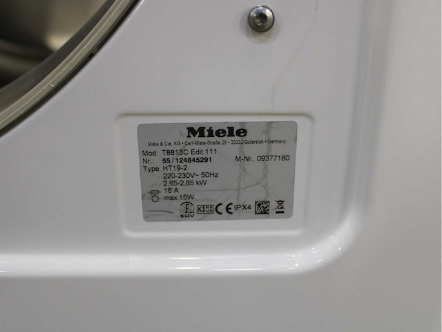 Miele w 3375 softcare system wasmachine & miele t 8813 c edition 111 wasdroger - afbeelding 8 van  8