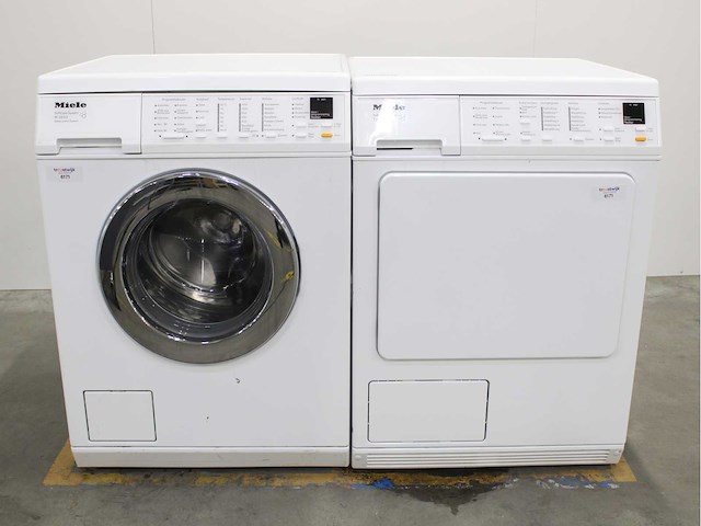 Miele w 3833 softcare system wasmachine & miele t 8433 c softcare system wasdroger - afbeelding 1 van  8