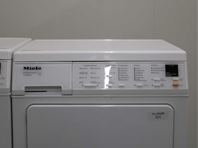 Miele w 3833 softcare system wasmachine & miele t 8433 c softcare system wasdroger - afbeelding 6 van  8