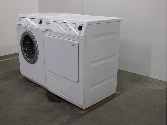 Miele w 3833 softcare system wasmachine & miele t 8433 c softcare system wasdroger - afbeelding 7 van  8