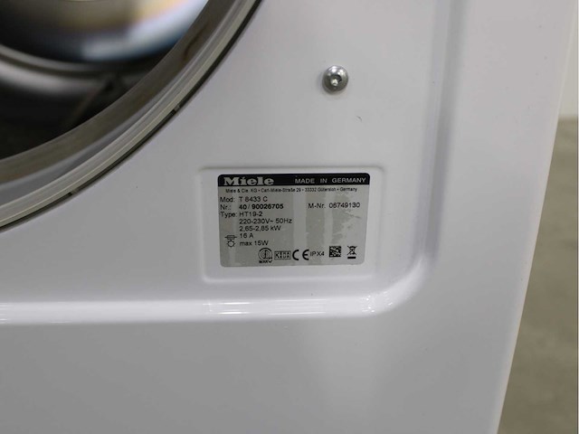 Miele w 3833 softcare system wasmachine & miele t 8433 c softcare system wasdroger - afbeelding 8 van  8