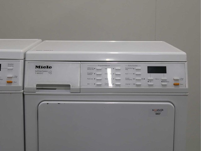 Miele w 3933 softcare system wasmachine & miele t 8633 c softcare system wasdroger - afbeelding 6 van  8