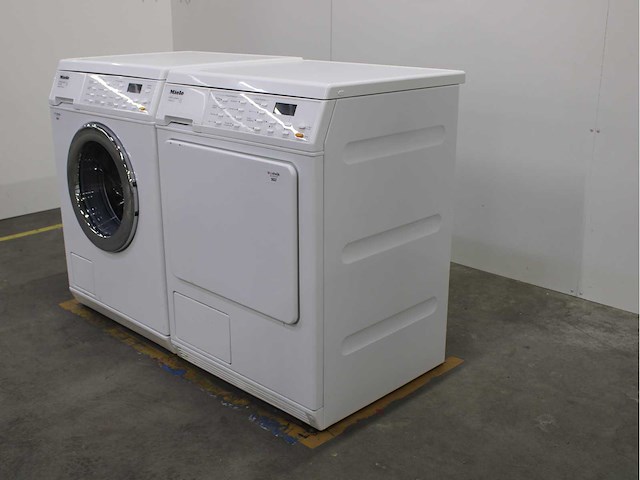 Miele w 3933 softcare system wasmachine & miele t 8633 c softcare system wasdroger - afbeelding 7 van  8