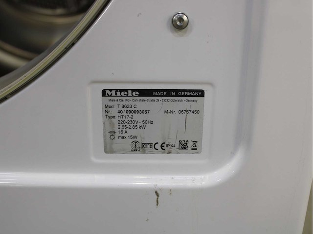 Miele w 3933 softcare system wasmachine & miele t 8633 c softcare system wasdroger - afbeelding 8 van  8