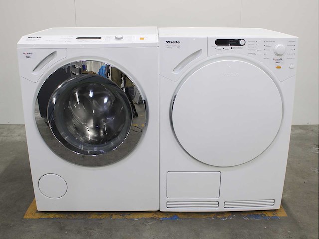 Miele w 4144 softcare system wasmachine & miele t 7748 c softcare system wasdroger - afbeelding 1 van  8