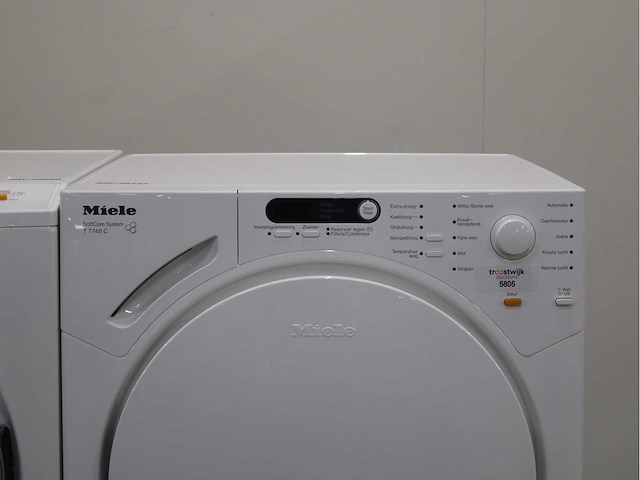 Miele w 4144 softcare system wasmachine & miele t 7748 c softcare system wasdroger - afbeelding 6 van  8