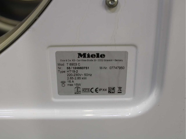 Miele w 5723 softcare system wasmachine & miele t 8903 c wasdroger - afbeelding 8 van  8