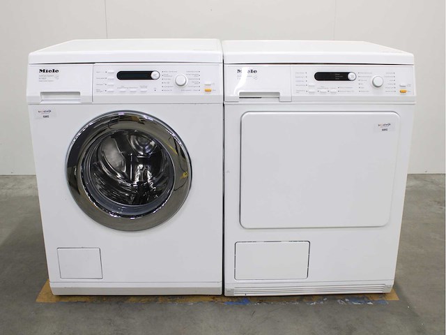 Miele w 5821 softcare system wasmachine & miele t 8423 c softcare system wasdroger - afbeelding 1 van  7