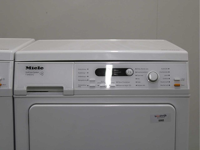 Miele w 5821 softcare system wasmachine & miele t 8423 c softcare system wasdroger - afbeelding 5 van  7