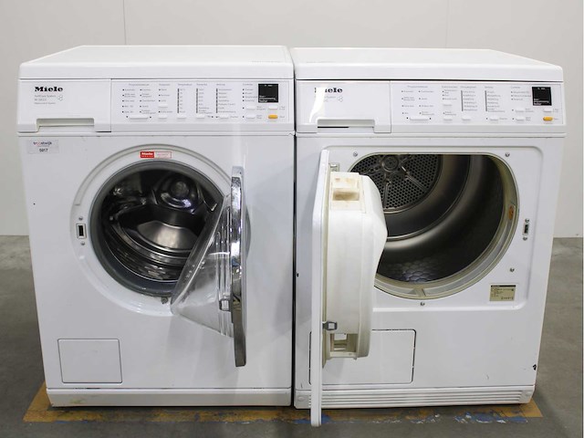 Miele w 5821 softcare system wasmachine & miele t 8433 c softcare system wasdroger - afbeelding 2 van  8