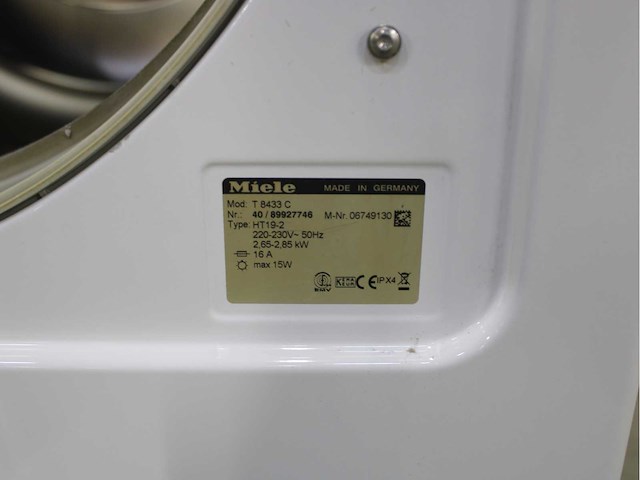 Miele w 5821 softcare system wasmachine & miele t 8433 c softcare system wasdroger - afbeelding 8 van  8